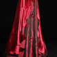 Red Gorgeous Vintage Elegant Delicate Floral Beaded Long Satin Prom Dress Evening Dress Party Dress Prom Dress nv3963
