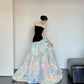 Black shiny gorgeous elegant satin long mermaid floor length ball gown evening dress nv4055