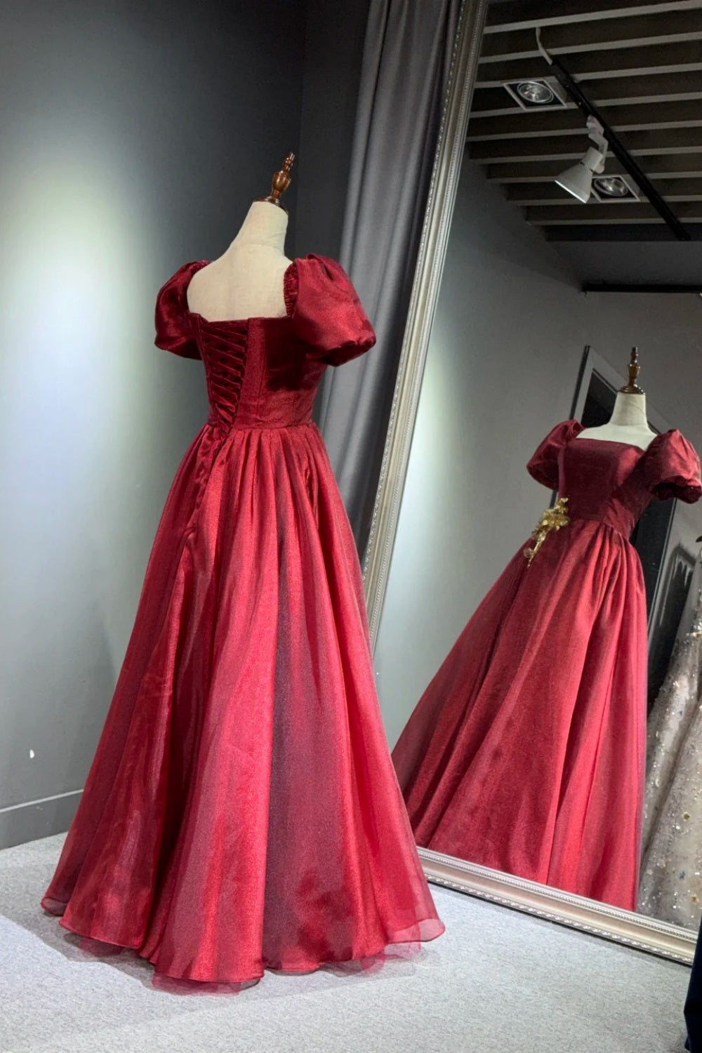 Robe de bal longue rouge NV6625