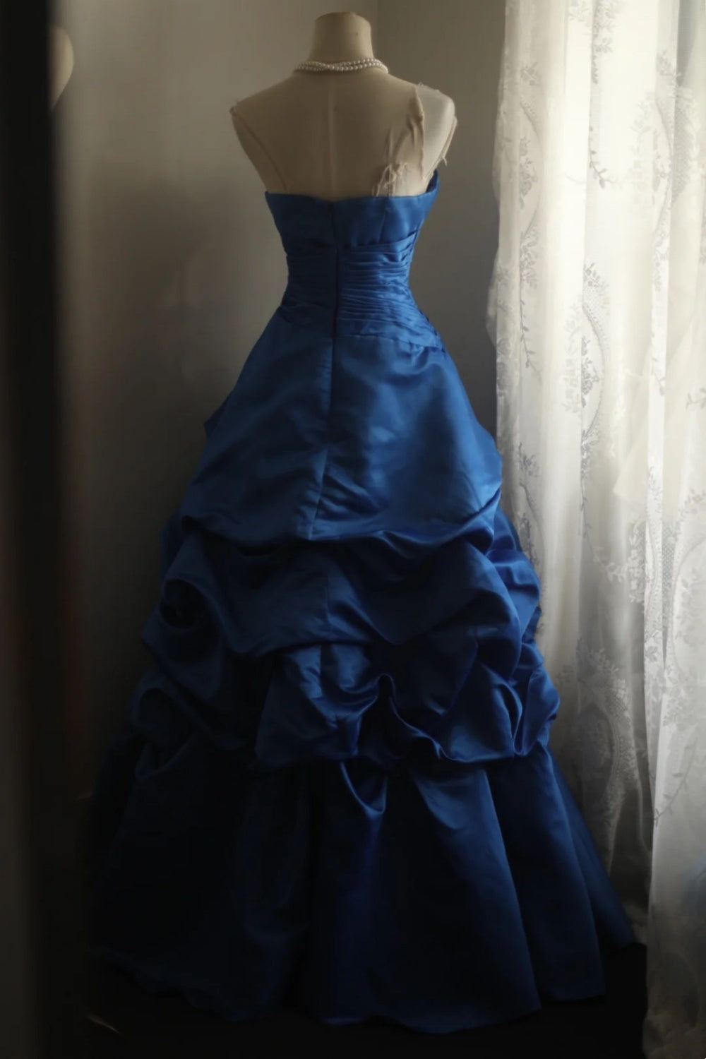 Robe longue rétro princesse bleue NV6589