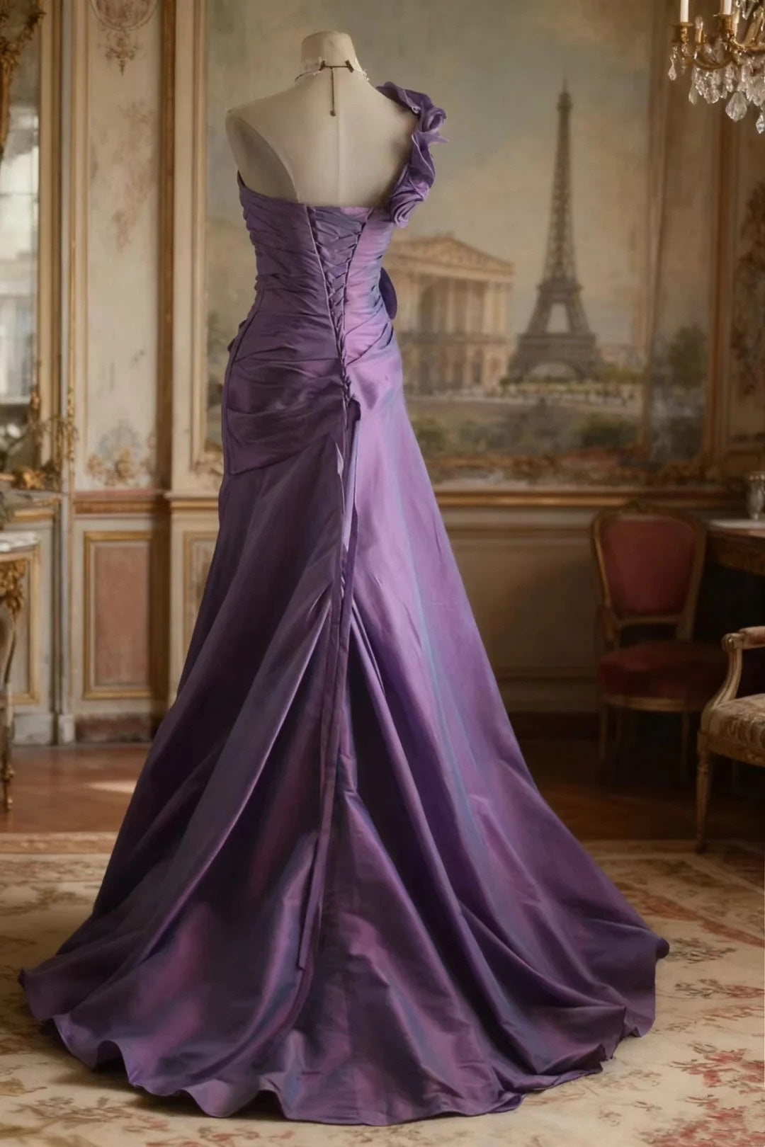 Robe longue de princesse violette NV6584