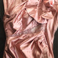 Pink Beaded Elegant Long Satin Floor Length Ball Gown Evening Dress Party Dress nv4187