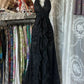 Black Halterneck Retro Fashion Elegant Suspender Long Lace Tulle Mermaid Ballgown Evening Dress Party Dress nv4203