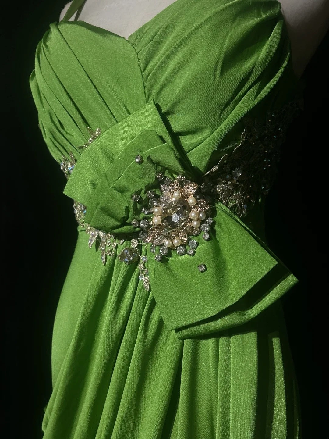 Robe longue vert olive NV6864