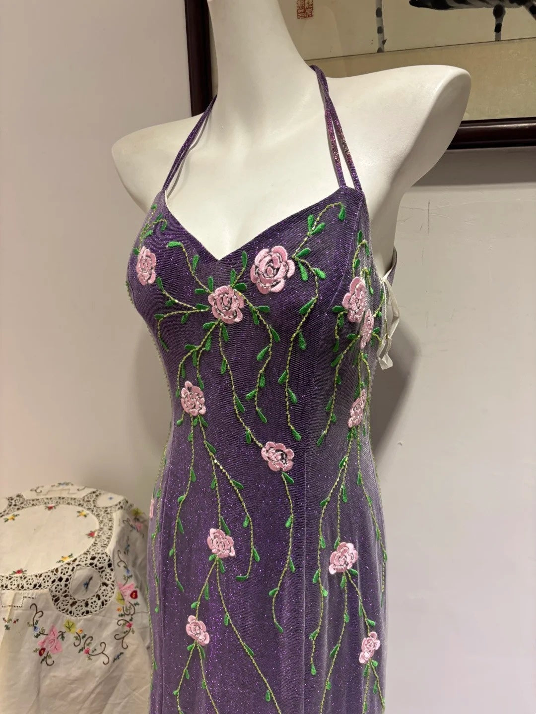Robe longue de soirée rétro NV6449