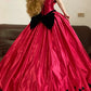 Pink Satin Floral Vintage Elegant Long Princess Ball Gown nv5014