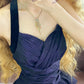 Dark purple vintage short satin homecoming dress birthday party dress nv4997