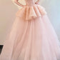 Robe de bal longue en mousseline rose brillante à fleurs, robe de princesse NV6741