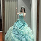 Robe de bal longue bleue NV6717