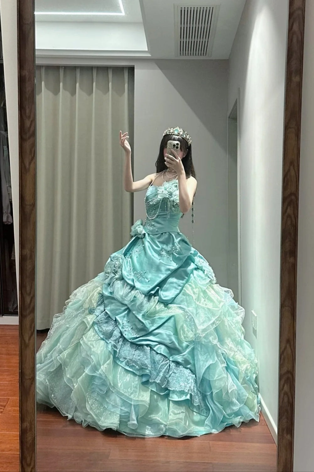 Robe de bal longue bleue NV6717