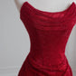 Red Mermaid Shiny Bodycon Elegant Long Prom Dress Evening Dress Party Dress nv4956