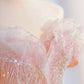 Pink Sparkling Elegant Long Tulle Ball Gown Evening Dress nv4227
