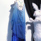 Robe de bal longue bleue rétro style déesse NV6473
