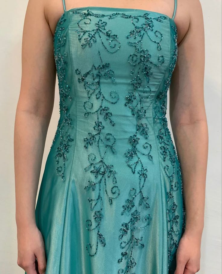 Green Charming Fashion Exquisite Beading Long Elegant Tulle Satin Ball Gown Evening Gown Party Dress nv3975