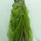 Green/Black Elegant Vintage Fashion A-line Sweetheart Tulle Floor Length Formal Evening Gown Ball Gown nv3859
