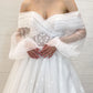 Aline sweetheart neck lace white prom dress, white lace long formal dress nv1532
