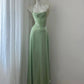 NiceVestidos-Green stylish and simple satin long Prom dress Nv5611