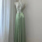 NiceVestidos-Green stylish and simple satin long Prom dress Nv5611