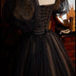Robe longue scintillante mystérieuse à broderies or foncé NV6537