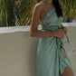 Elegant One Shoulder Sleeveless Side Slit Sheath Long Prom Dress nv1647