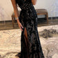 Black exquisite lace applique mermaid slim fit long elegant ball gown evening dress party dress nv1629
