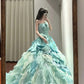 Robe de bal longue bleue NV6717