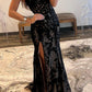 Black exquisite lace applique mermaid slim fit long elegant ball gown evening dress party dress nv1629