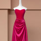 Pink Elegant Fashion Long Satin Prom Dress Evening Dress Party Dress nv4734