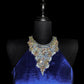 Blue Gorgeous Elegant Fashion Exquisite Gem Beads Long Mermaid Slim Satin Ball Gown Evening Gown Prom Dress nv3872