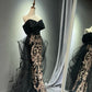 Robe de bal longue noire et dorée NV6623