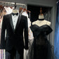 Robe de bal longue en tulle noir brillant NV6627