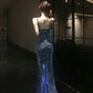 Robe longue brillante cintrée NV6770