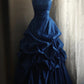 Robe longue rétro princesse bleue NV6589