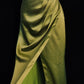 Olive Green Beaded Satin Long Ball Gown Evening Dress nv4274