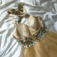 Gold Beaded Gorgeous Tulle Short Homecoming Dress Birthday Dress nv5237