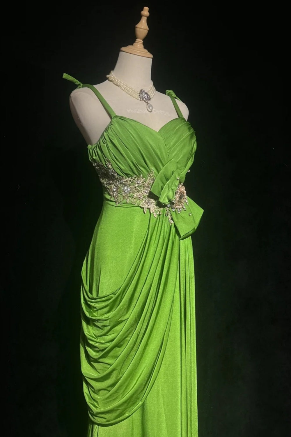 Robe longue vert olive NV6864