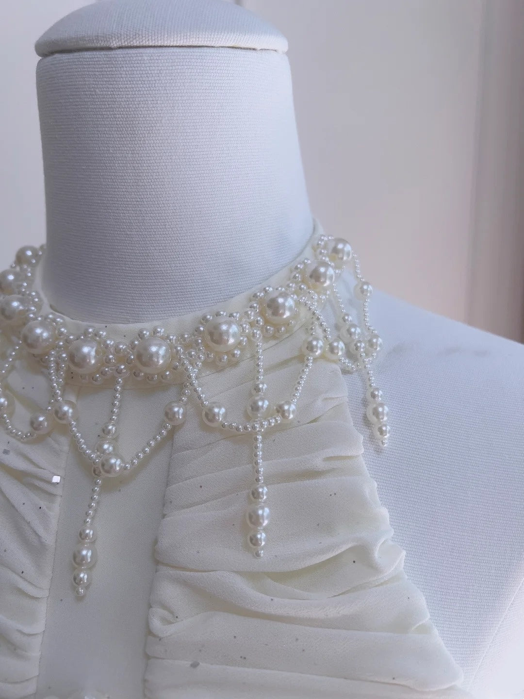 NiceVestidos-_NV White Delicate Beaded Long Birthday Gown, Formal Prom Dress NV5943