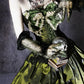 Green gorgeous exquisite beaded long satin ball gown evening dress party dress nv4375