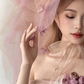 Strapless Pink Peach Tulle Ball Gown 3D Floral Prom Dress  NV7122