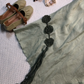 Sage Green Short Homecoming Dress U Neck Cap Sleeve 3D Floral Tassel Irregular Hem Vintage Cocktail Gown  NV6930