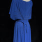 Blue Vintage Elegant Exquisite Beaded Short Sleeve Long Chiffon Ball Gown Evening Dress Party Dress Wedding Mother's Dress Prom Dress nv3961