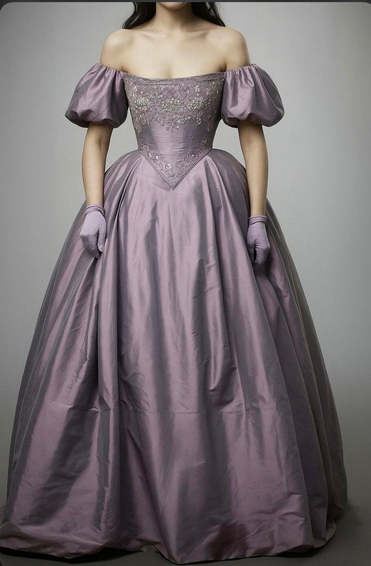 Robe de bal longue violette style rétro NiceVestidos NV6114