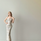 Strapless Sweetheart Mermaid Prom Dress Silver Beaded Sequins Gown  NV7117