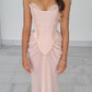 Strapless A-line Pink Ball Gown Mermaid Evening Prom Dress  nv1743