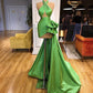 Green fashion cross collar long short sexy elegant trailing ball gown evening dress nv3277
