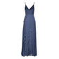 Irregular Ruffle Trim Split Cami Dress Rose red nv1339