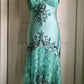Turquoise Vintage Exquisite Beaded Lace Spaghetti Strap Long Prom Gown Evening Dress Party Dress nv3540