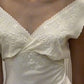 Ivory Fashion Elegant V-neck Long Slim Fit Satin Party Ball Gown Evening Dress Prom Dress Wedding Dress nv3934