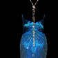 Blue shiny luxury gorgeous vintage elegant exquisite beaded backless long mermaid floor length trailing satin ball gown evening dress party dress prom dress nv3966