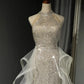 Robe de bal longue en tulle brillant NV6628